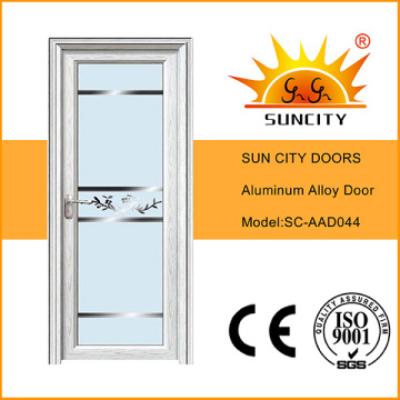 Cheap Aluminum Alloy Interior Full Glass Bathroom Door (SC-AAD044)